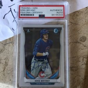 Kris Bryant Autographed RC Card with certification
